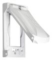 Weatherproof Flip Cover Aluminum 1-Gang Vertical/Horizontal 12-in-1 Configurations White