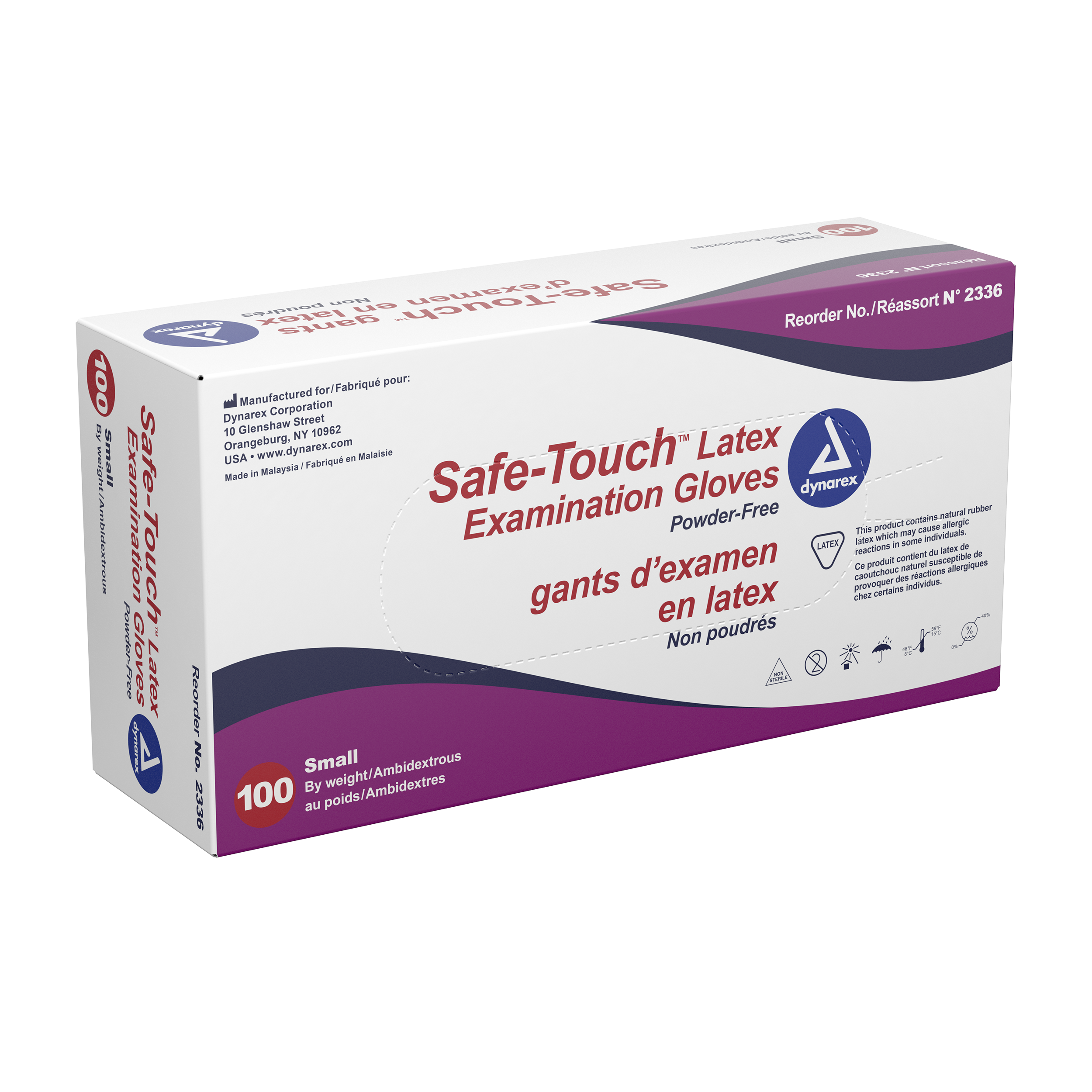 Safe-Touch Latex Exam Gloves- Powder-Free - S