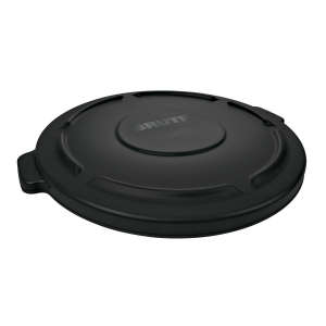 Rubbermaid Commercial, BRUTE®, Self-Draining, Round, Resin, 44 gal, Black, Receptacle Lid