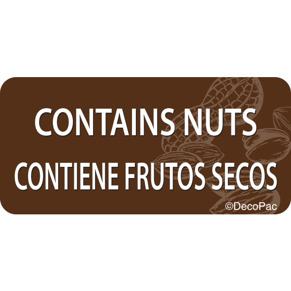 Contains Nuts/Contiene Frutos Secos Promotional Label