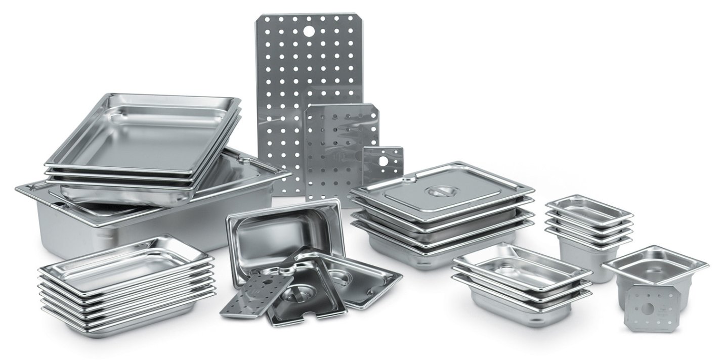 Fourth-size Super Pan 3® slotted stainless steel cover