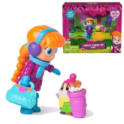 Vida the Vet, Chilly Check Up Pack with Vida & Popcorn Action Figures & Vida’s Vet Bag Accessory, Kids Toys for Girls & Boys Ages 3 and up