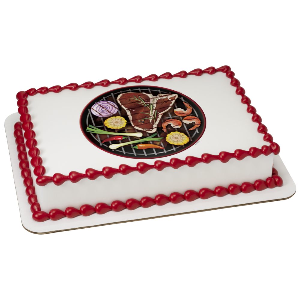 Image Cake Grill Top With Food