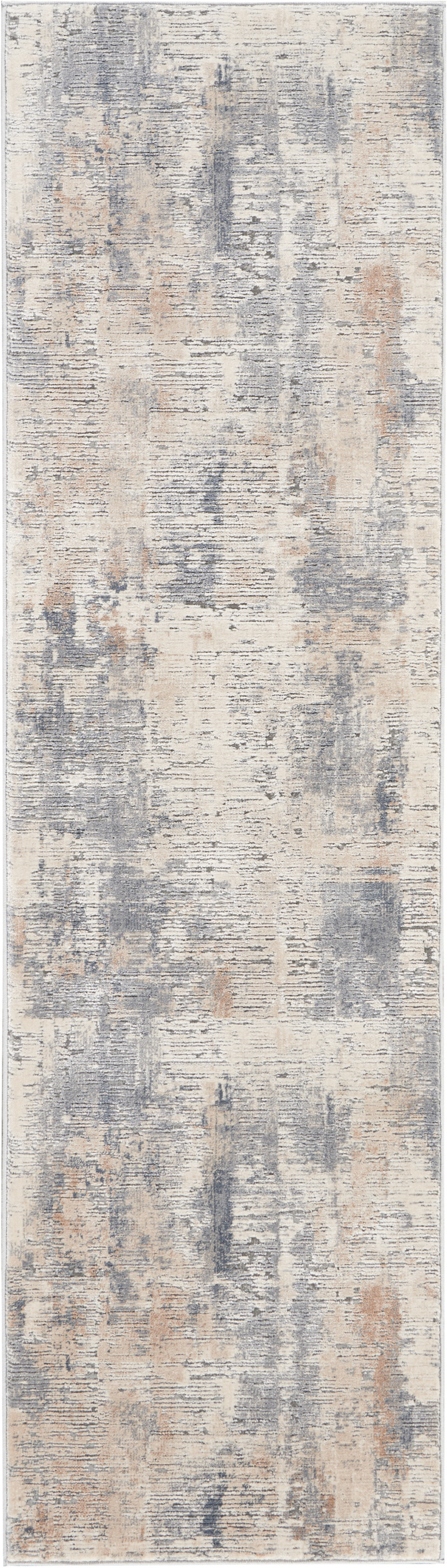 Nourison Rustic Textures 2'2" x 7'6" Beige Grey Modern Indoor Rug