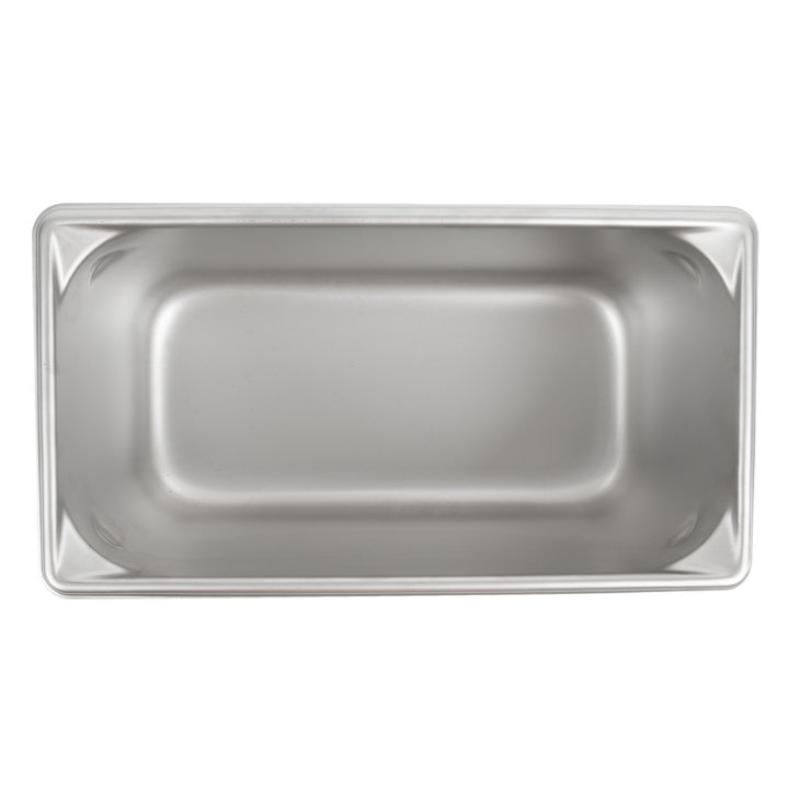 Third-size 6-inch-deep Super Pan V® stainless steel steam table pan