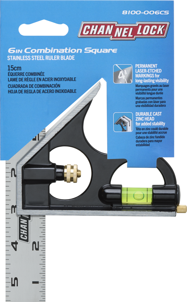 8100-006CS 6-inch High-Visibility Stainless Steel Combination Square