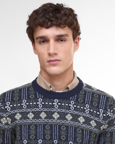 Maglione girocollo Grangetown Fair Isle Inky Blue