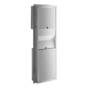 Bobrick, ClassicSeries, Recessed Electronic Roll Towel Dispenser w/ Waste Receptacle, Stainless Steel