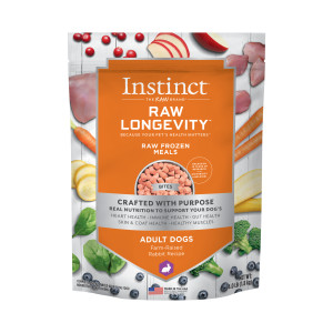 Raw Longevity Adult Frozen Rabbit Bites Dog Food