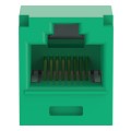 Cat 6a UTP Jack Module, T568A/B, Mini-Com, Green