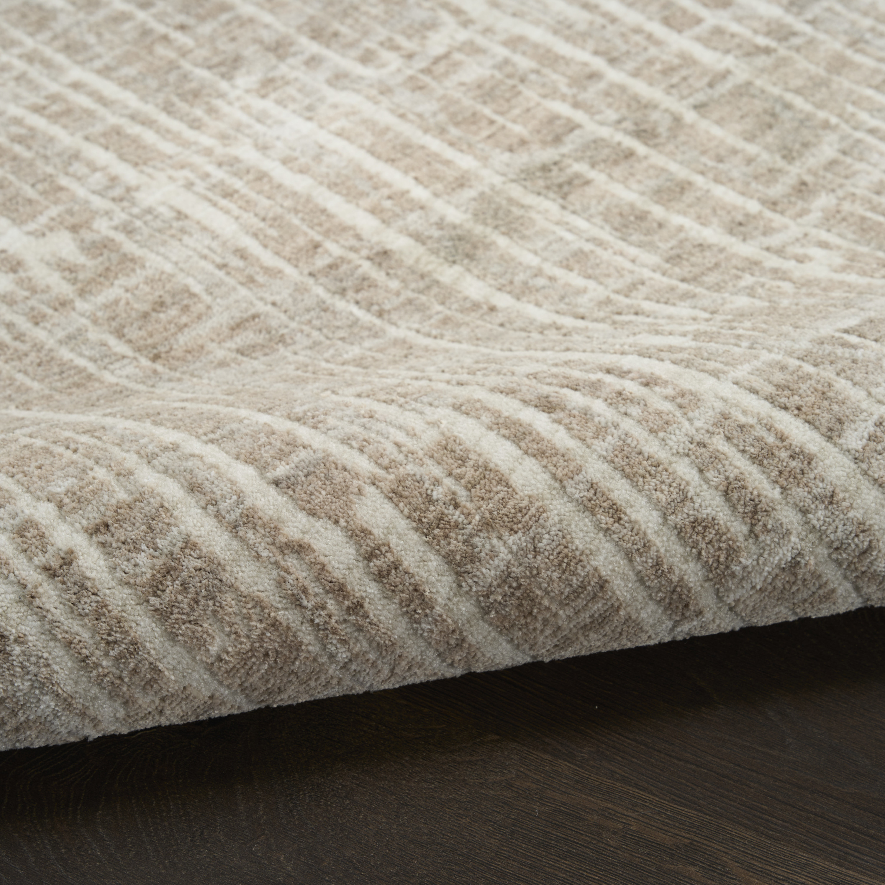 Calvin Klein CK079 Notes 5'3" x 7'3" Ivory Grey Modern Indoor Rug