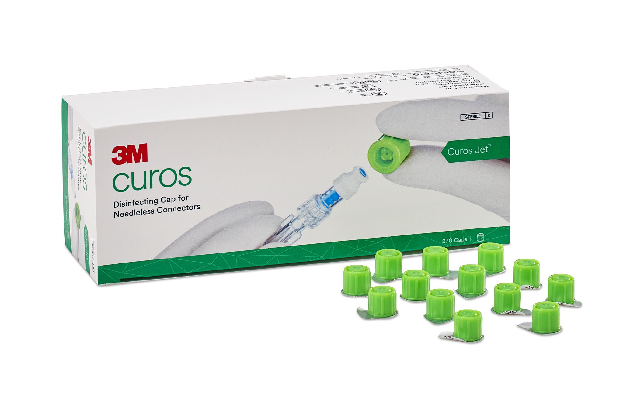 Solventum Corporation CAP, DISINFECTING CUROS JET GREEN (270/BX 20BX/CS)