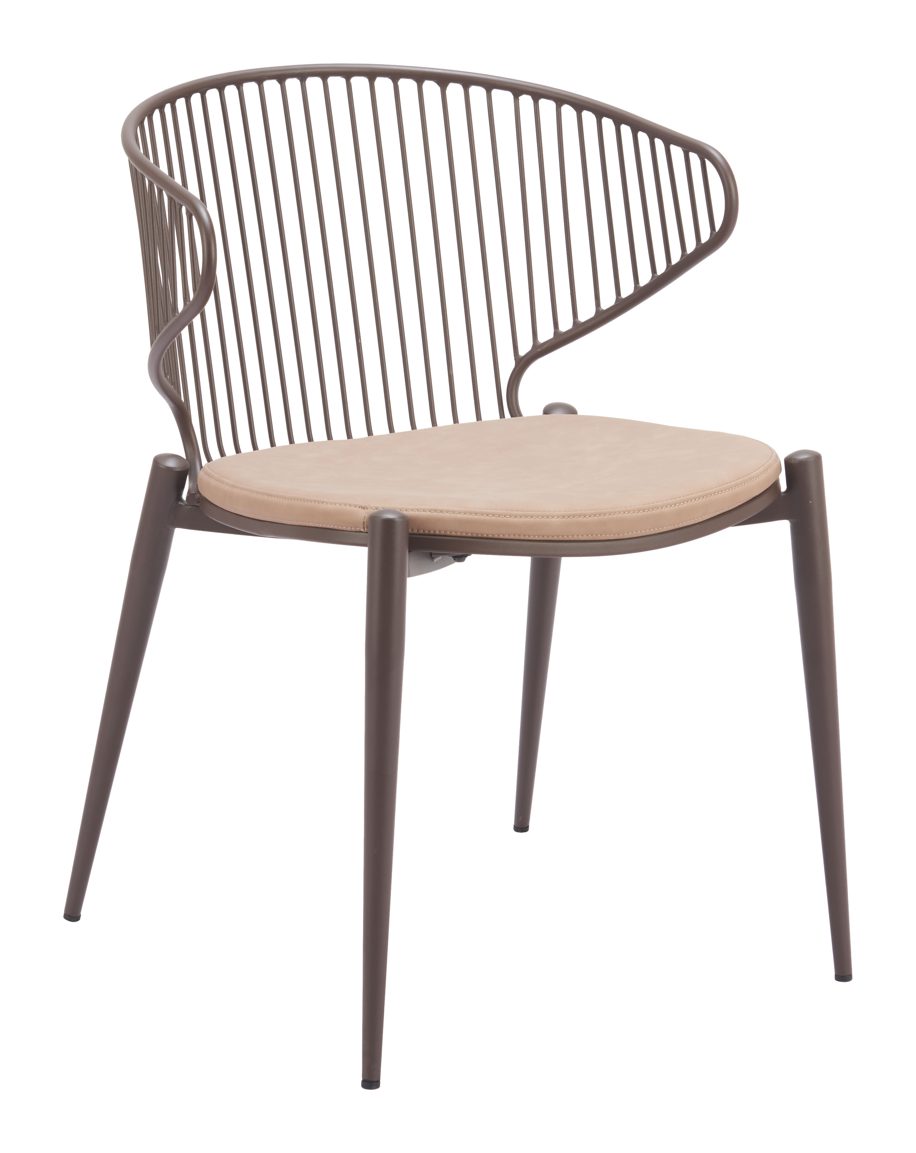 Silues Dining Chair (Set of 2) Taupe & Brown product image