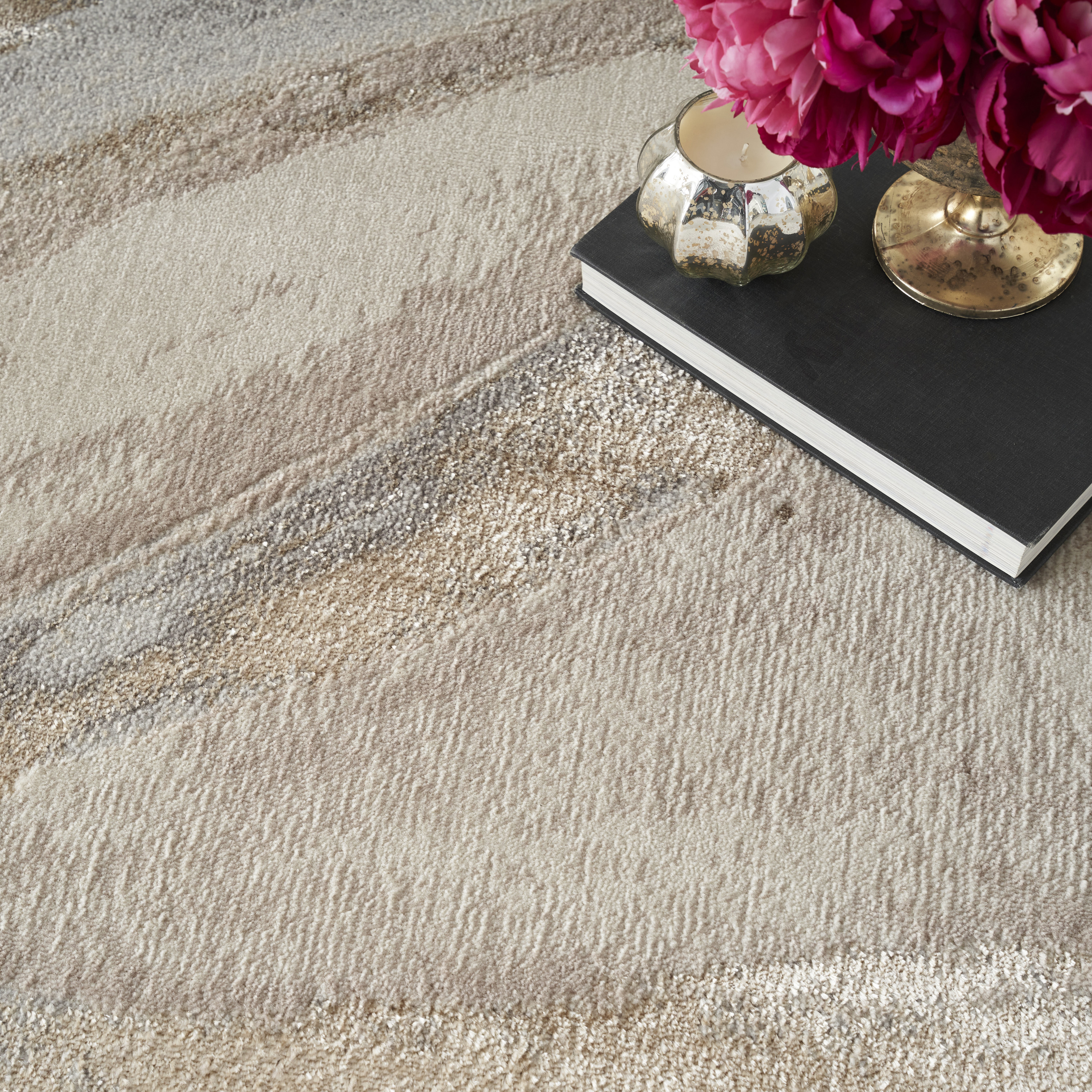 Nourison Splash 12' x 15' Beige Grey Modern Indoor Rug
