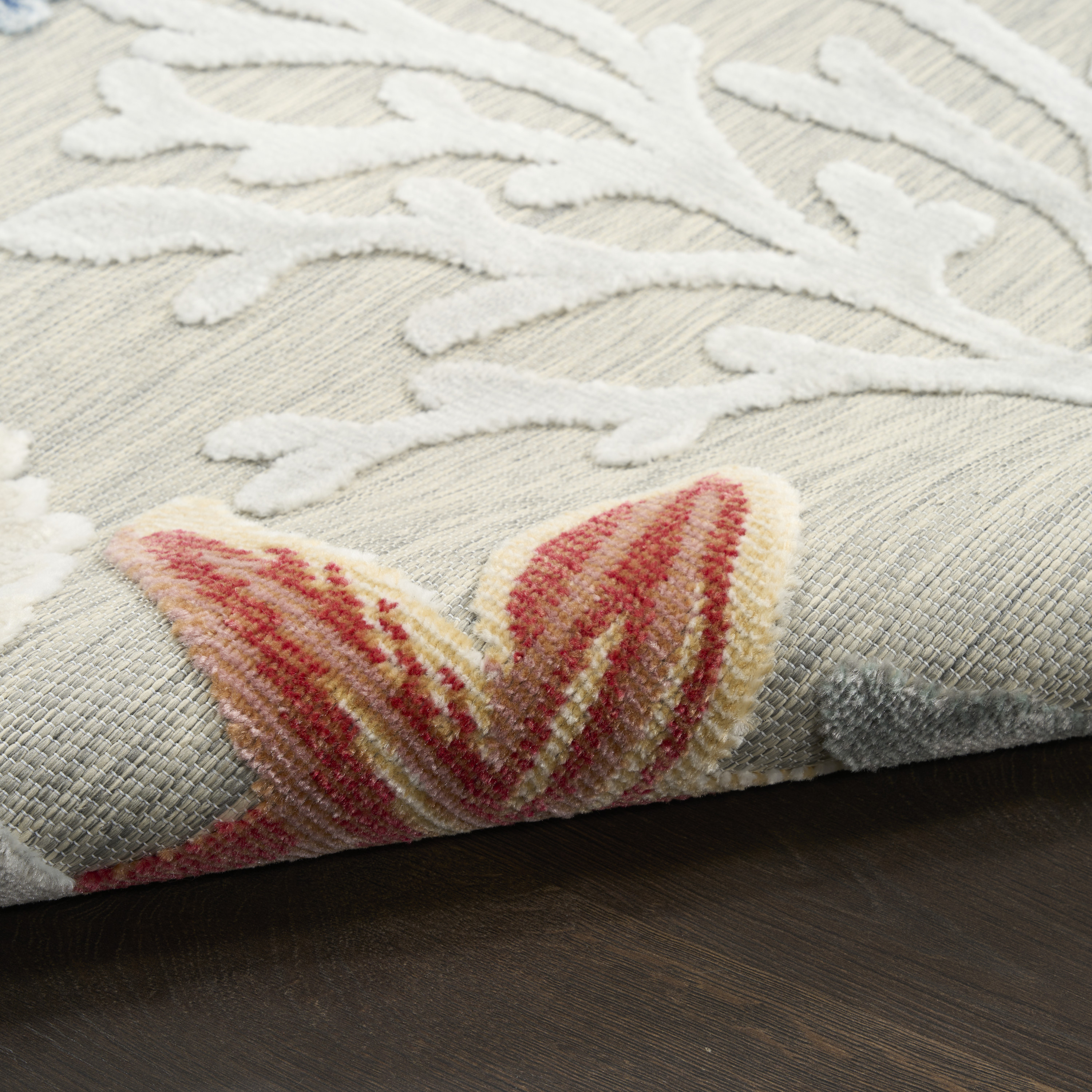 Nourison Suncoast 5'3" x 7'3" Grey Multicolor Coastal, Nautical & Beach Rug