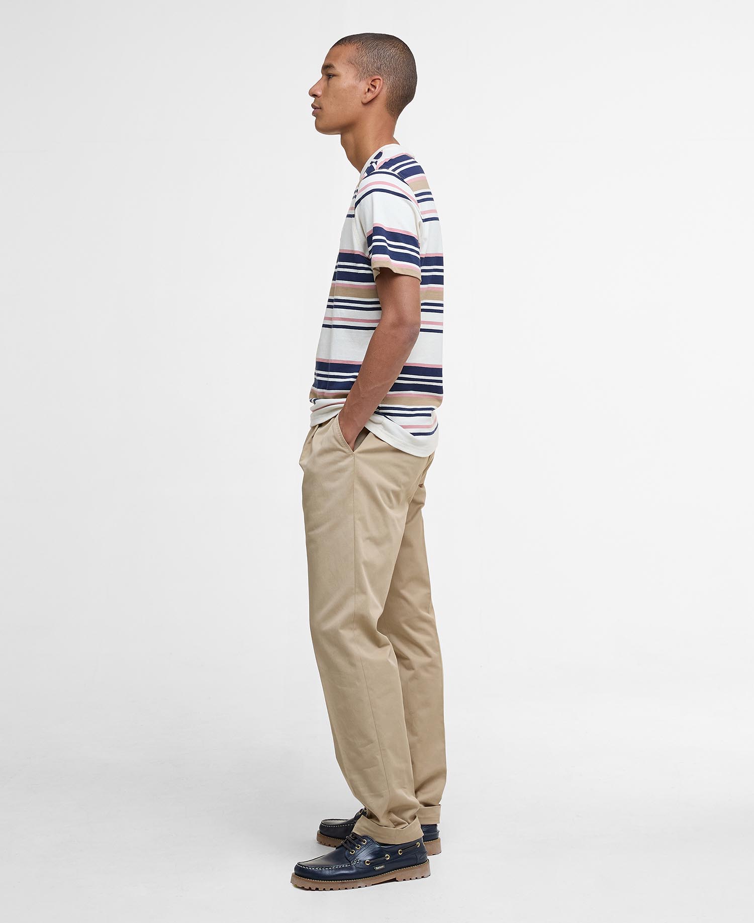 T-shirt a righe leggermente aderente Aickmen image number 1