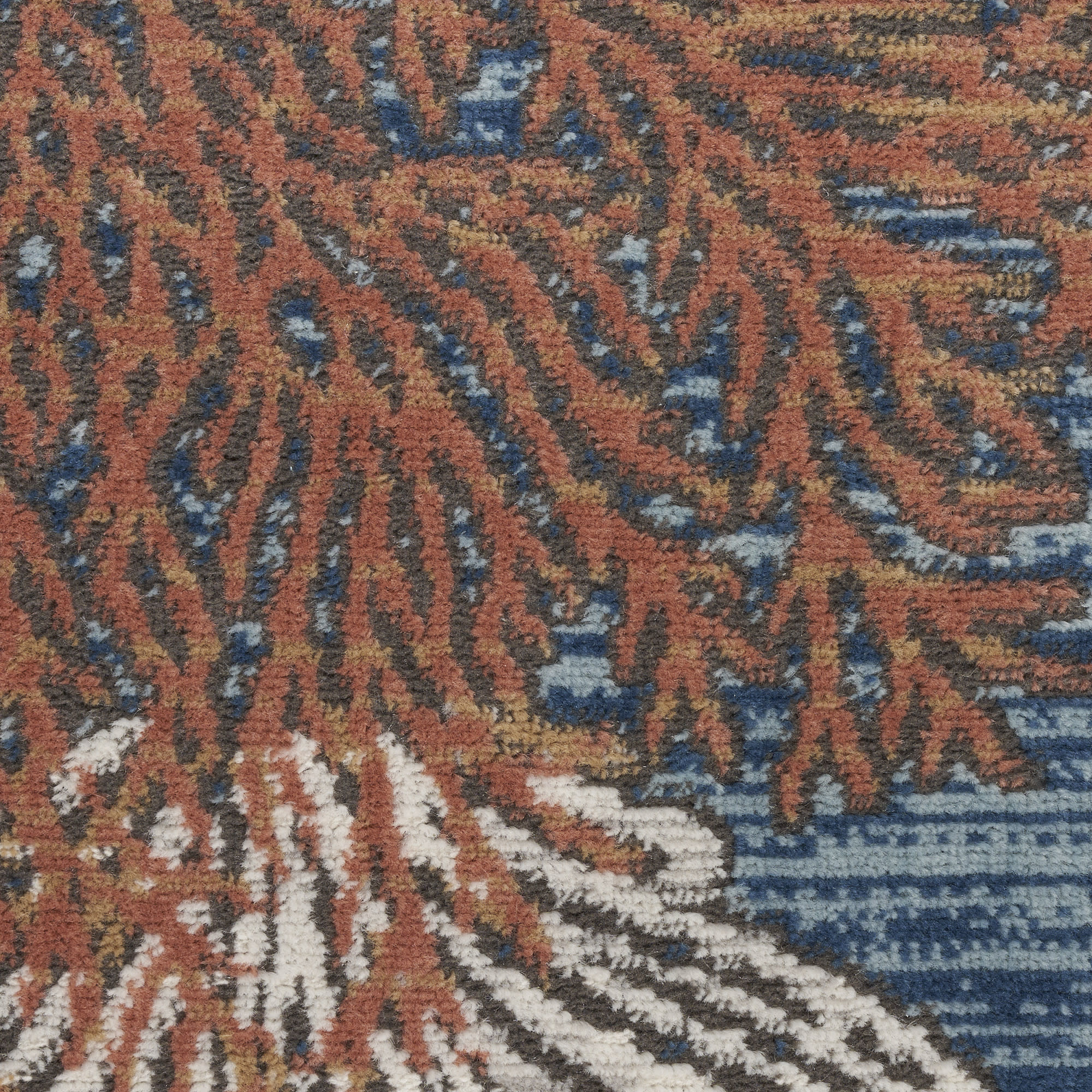 Nourison Seaside 2' x 6' Blue Multicolor Coastal, Nautical & Beach Indoor Rug