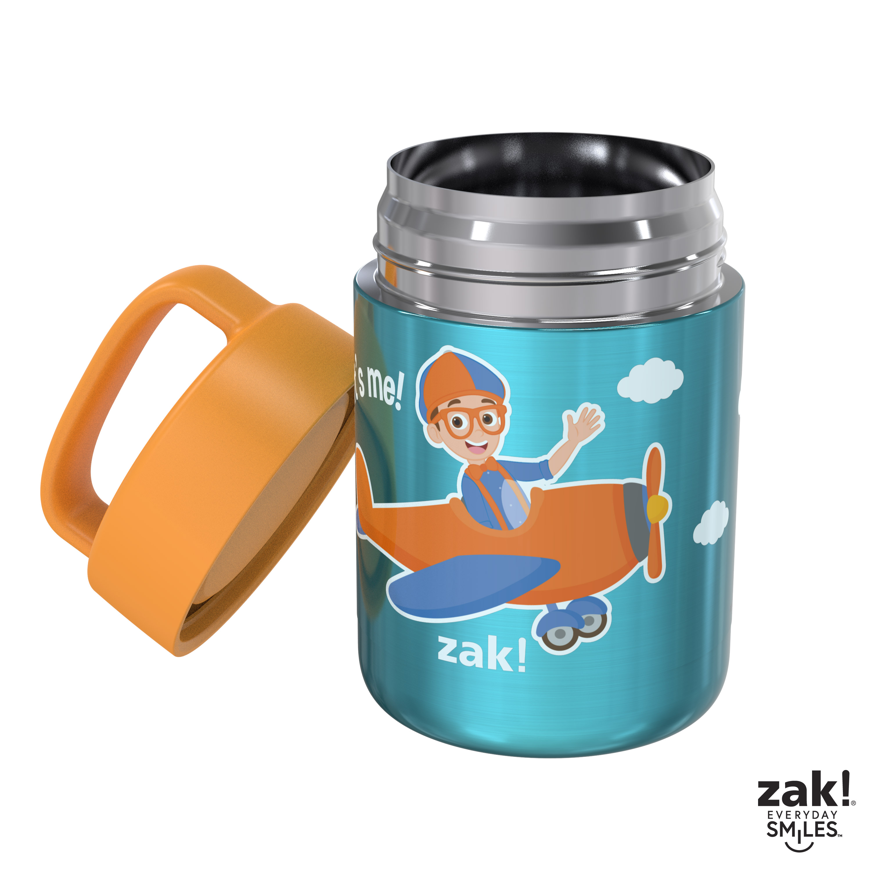 Blippi Reusable Vacuum Insulated Stainless Steel Food Container, Blippi and his Airplane slideshow image 3
