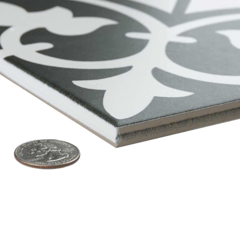 Sample – Arte Clover Black Porcelain Floor and Wall Tile