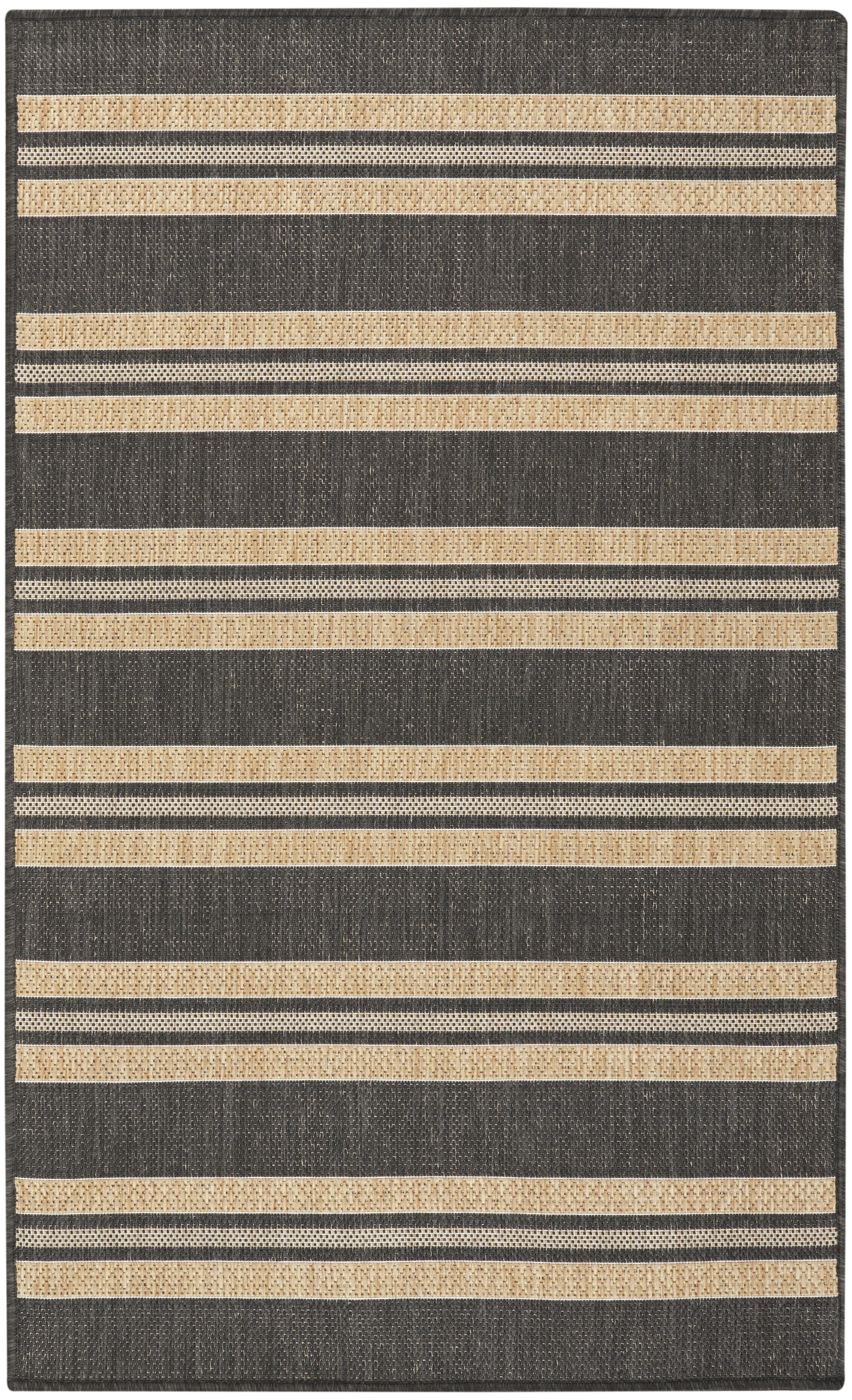 Nourison Horizon Indoor/Outdoor 3' x 5' Charcoal Modern Rug
