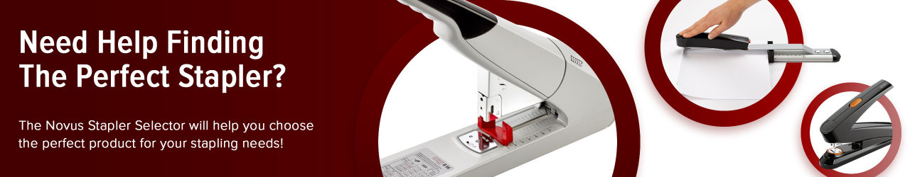 Stapler Selector Choose from clinch type, sheet capacity, stapling depth, and more to narrow your options to a select few models.