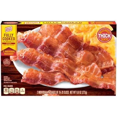 Oscar Mayer Original Fully Cooked Bacon Box, 9.6 oz