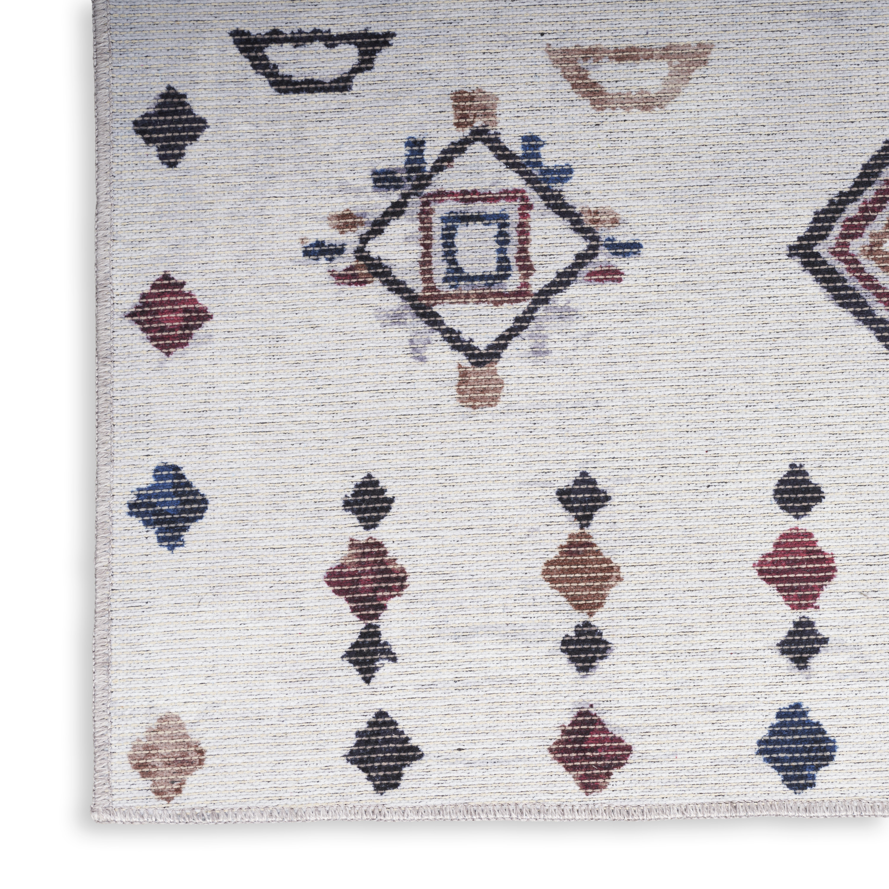 Nourison New Concept Washables 5'3" x 7'3" Ivory Multicolor Bohemian Indoor Rug