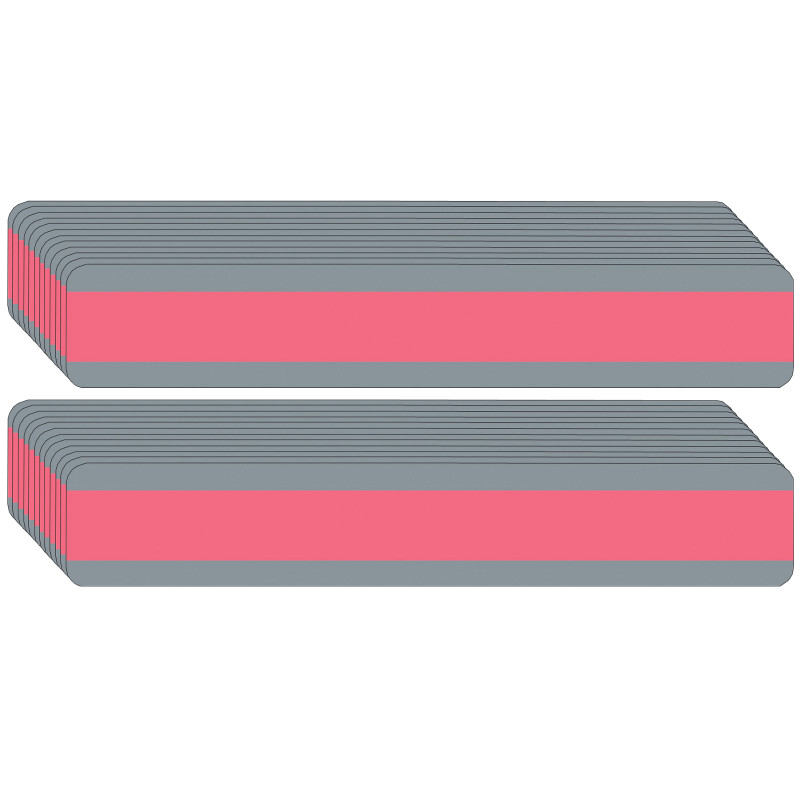 Double Wide Sentence Strip Reading Guide, 1-1/4" x 7-1/4", Rose, Pack of 24