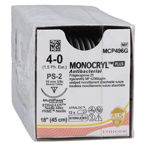 MONOCRYL® Plus Sutures, 4-0, PS-2, Cutting Edge Prime Reverse Cutting, 18" - 12/Box