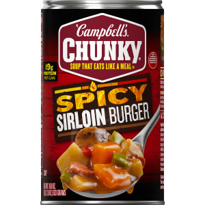 Campbell’s® Chunky® Soup, Spicy Sirloin Burger Soup, 18.8 oz Can (Case of 12)