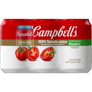 Campbell’s® 100% Tomato Juice, 11.5 fl oz Can (24 Pack)