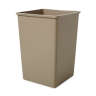 Rubbermaid Commercial, Untouchable, 35 gal, Resin, Beige, Square, Receptacle