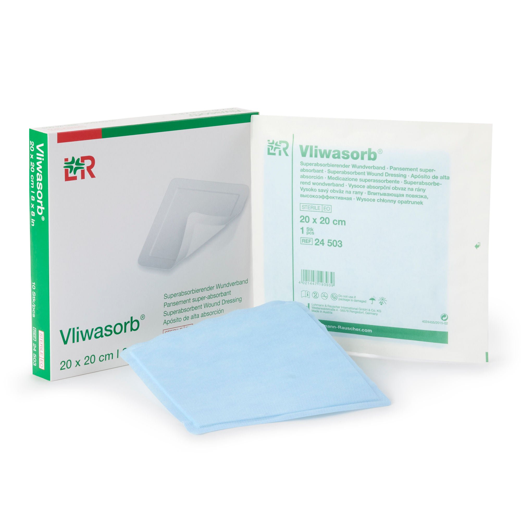 Vliwasorb® Superabsorbent Wound Dressing, 8 x 8 Inch
