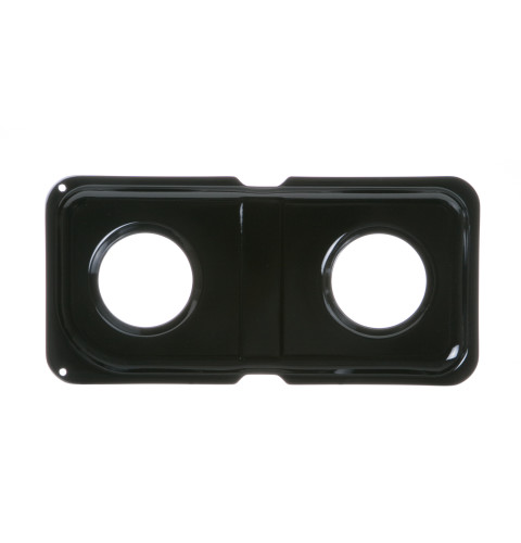Gas Range Double Drip Pan - Left - Black Porcelain
