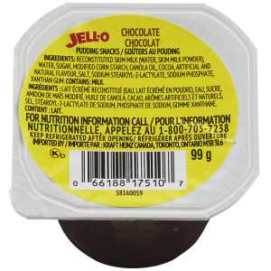 JELL-O Pudding-Ready to Eat Chocolate 99g 24 image