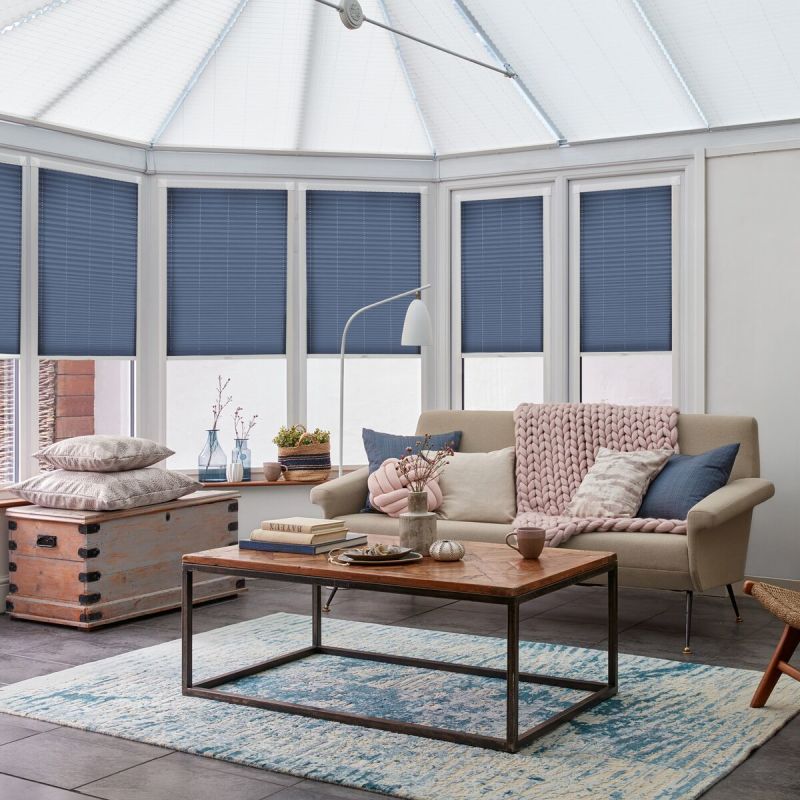 Seren Navy Pleated blind