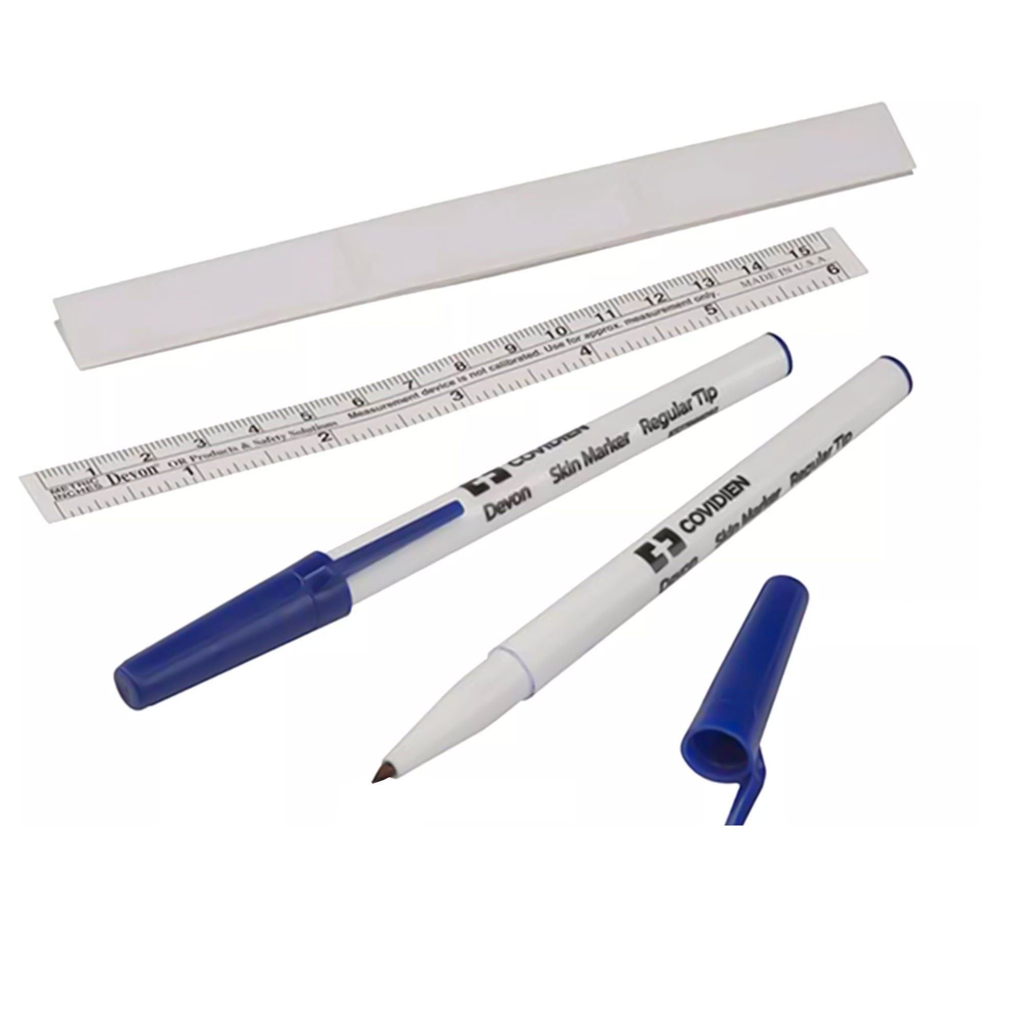 Cardinal Health™ Devon™ Traditional Skin Marker with Ruler, Fine Tip, Sterile