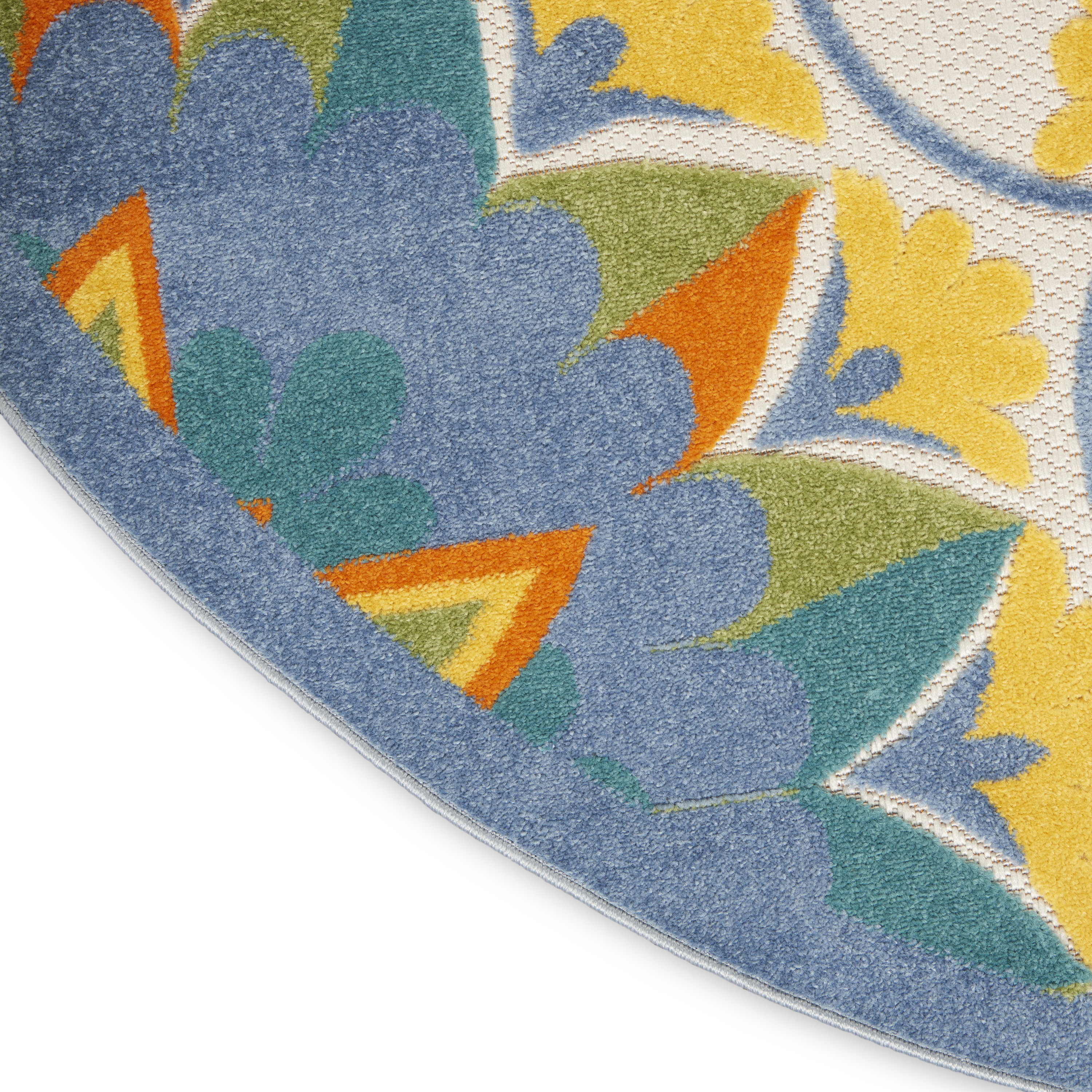 Nourison Aloha 7'10" x Round Multicolor Transitional Rug