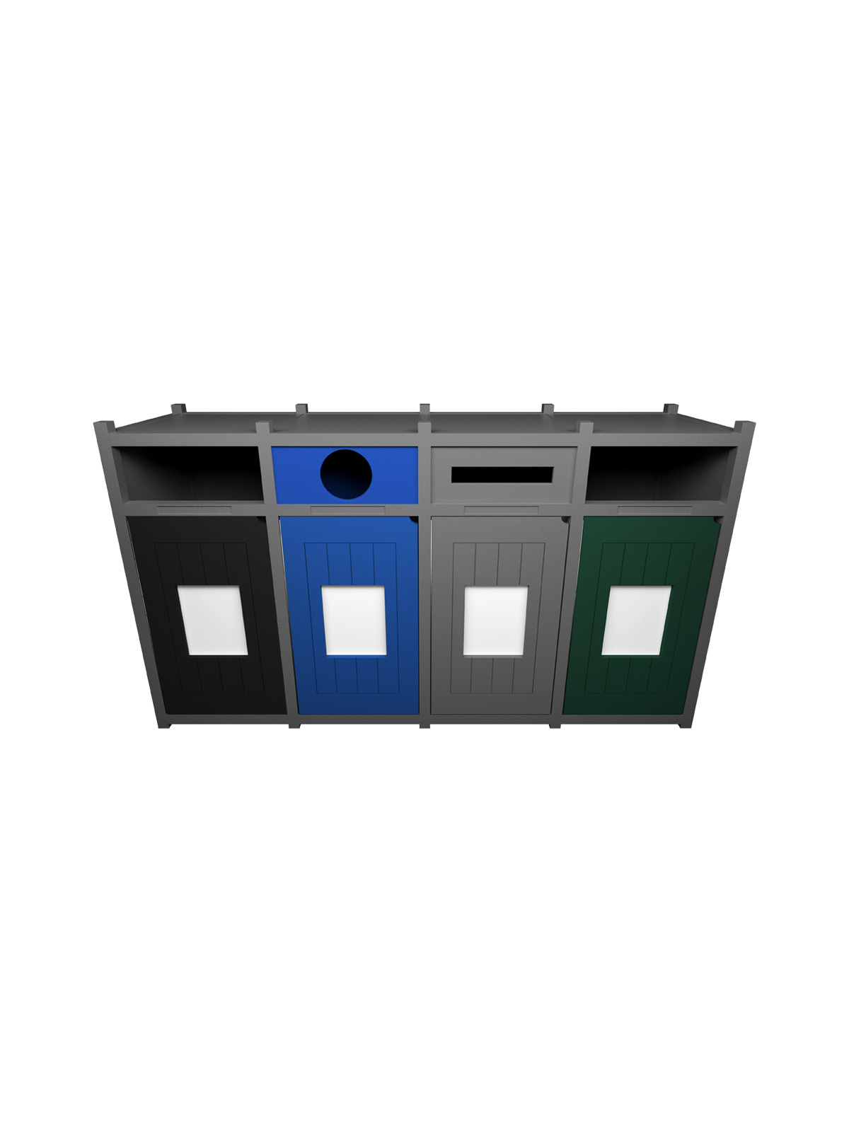 VISION – Quad – Unit – Full-Circle-Slot-Full – Grey-Black-Blue-Green