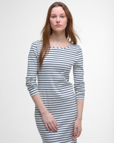 Blake Striped Midi Dress Cloud Stripe