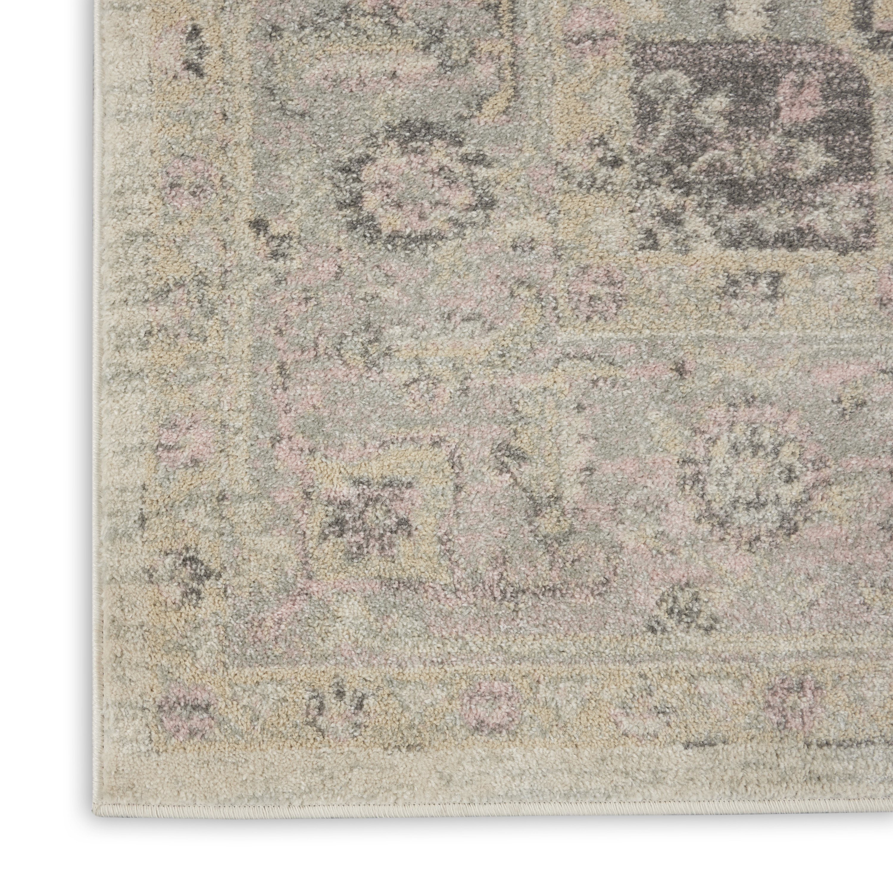 Nourison Tranquil 8'10" x 11'10" Ivory Pink Vintage Indoor Rug