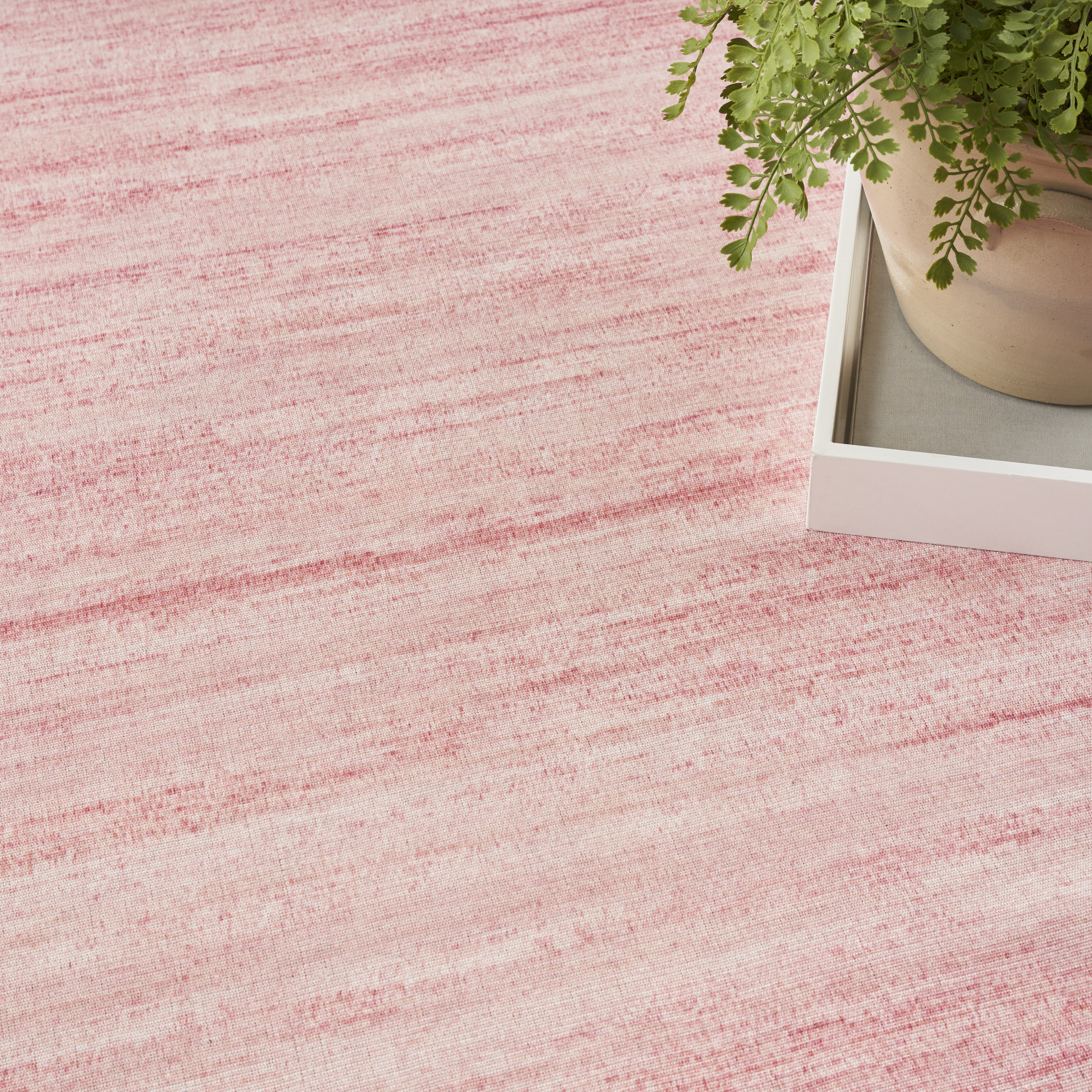 Nourison Washable Essentials 9'2" x 12' Pink Modern Indoor Rug