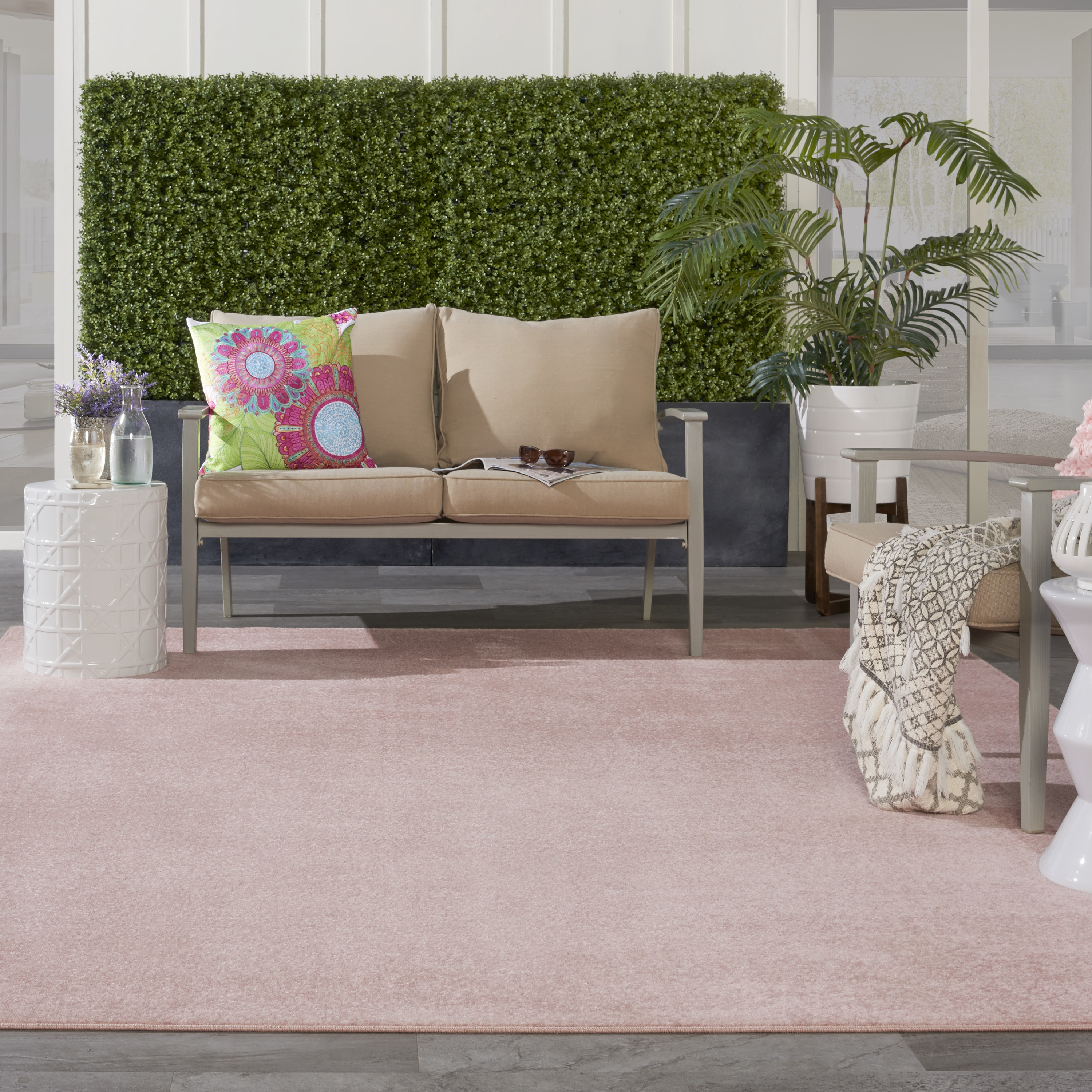 Nourison Nourison Essentials 8' x 10' Pink Outdoor Rug
