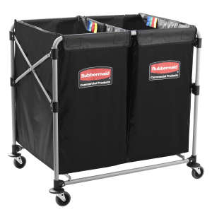 Rubbermaid Commercial, Executive Series, Executive Series™, Collapsible X Cart, 8 Bushels, Multi Stream, Black
