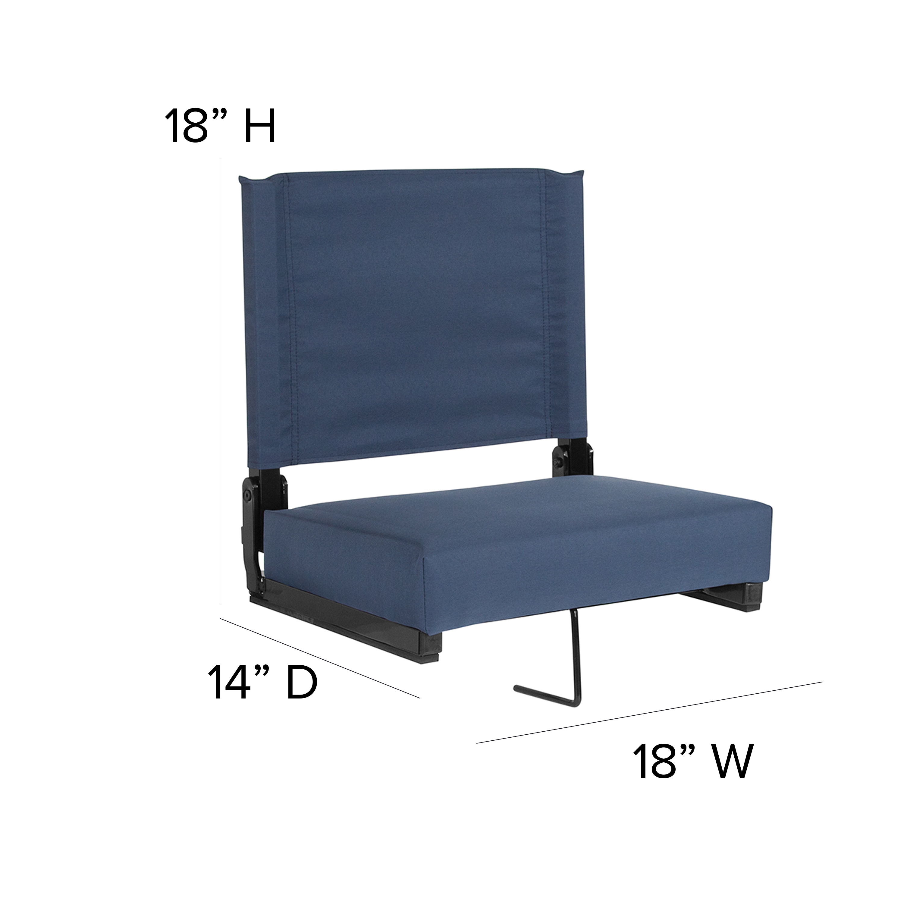 Juego de 2.500 lb. Silla de estadio ligera clasificada con asiento ultra acolchado, azul marino... - Imagen 167 de 175