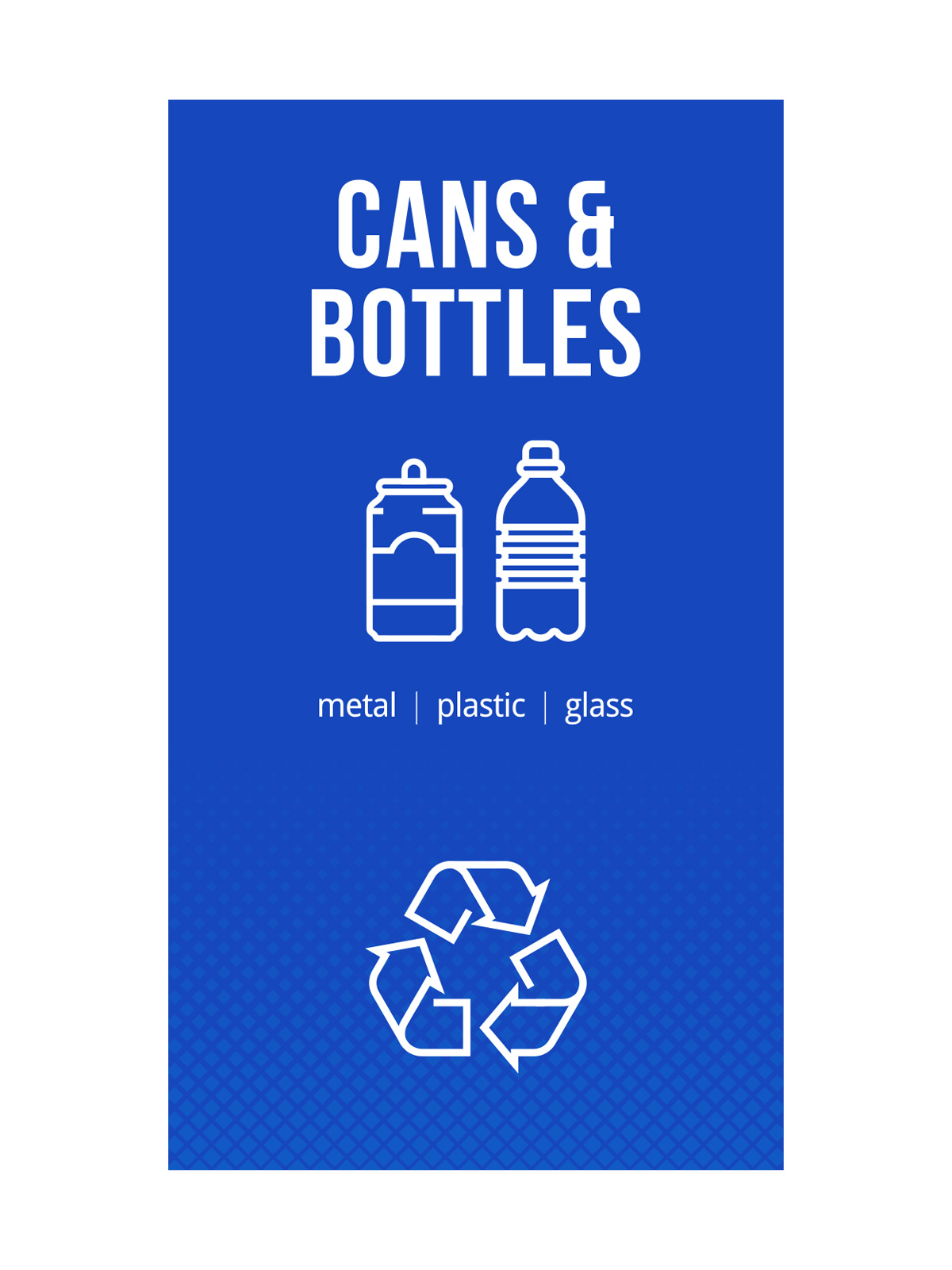 FUSION – Sign – Body – Cans & Bottles – Blue