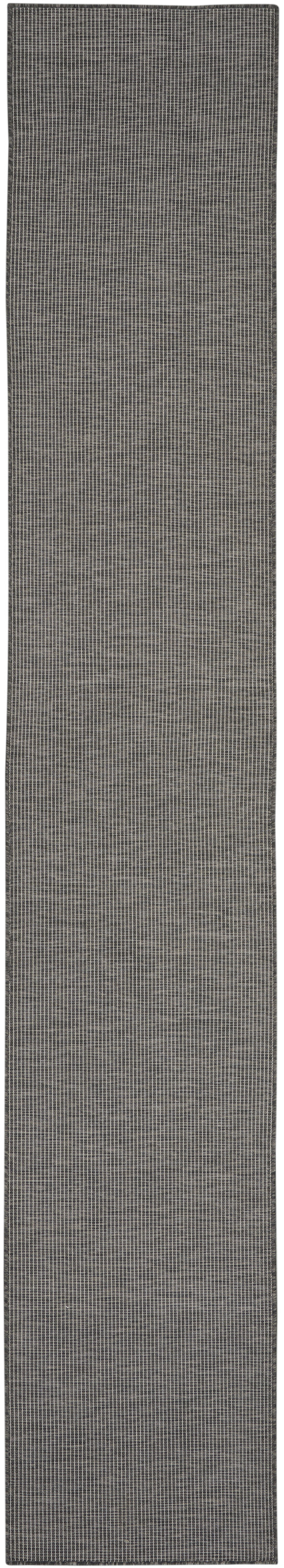 Nourison Positano 2'2" x 10' Charcoal Modern Rug