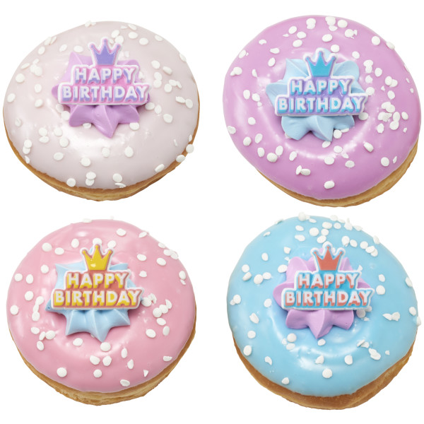 Happy Birthday Crown Cupcake Rings