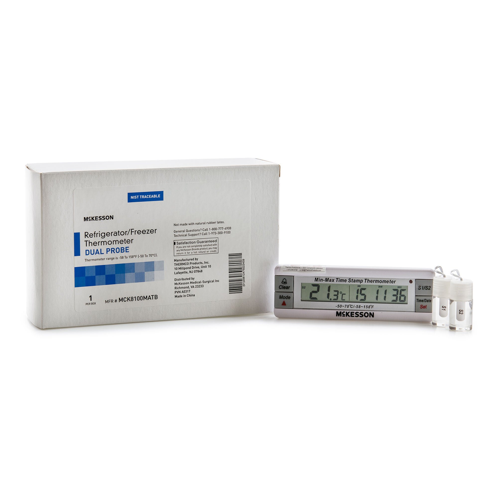 McKesson Refrigerator / Freezer Thermometer, -58° to +158° F (-50° to +70°C)