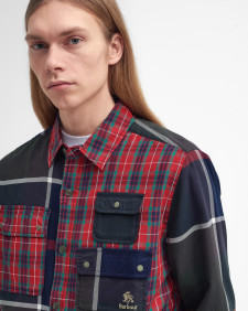 Barbour x Baracuta Relaxed Long-Sleeved Patchwork Shirt Tartan Mix
